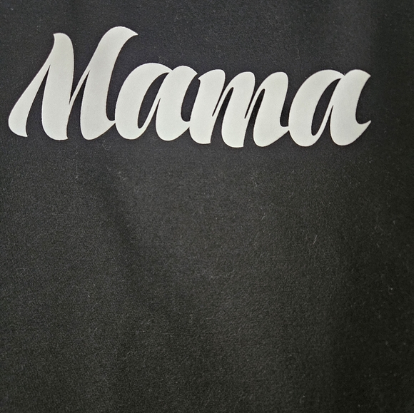 BRUNETTE The Label The "MAMA" Classic Crew Neck Sweatshirt | Black Size XS/S - Picture 2 of 3